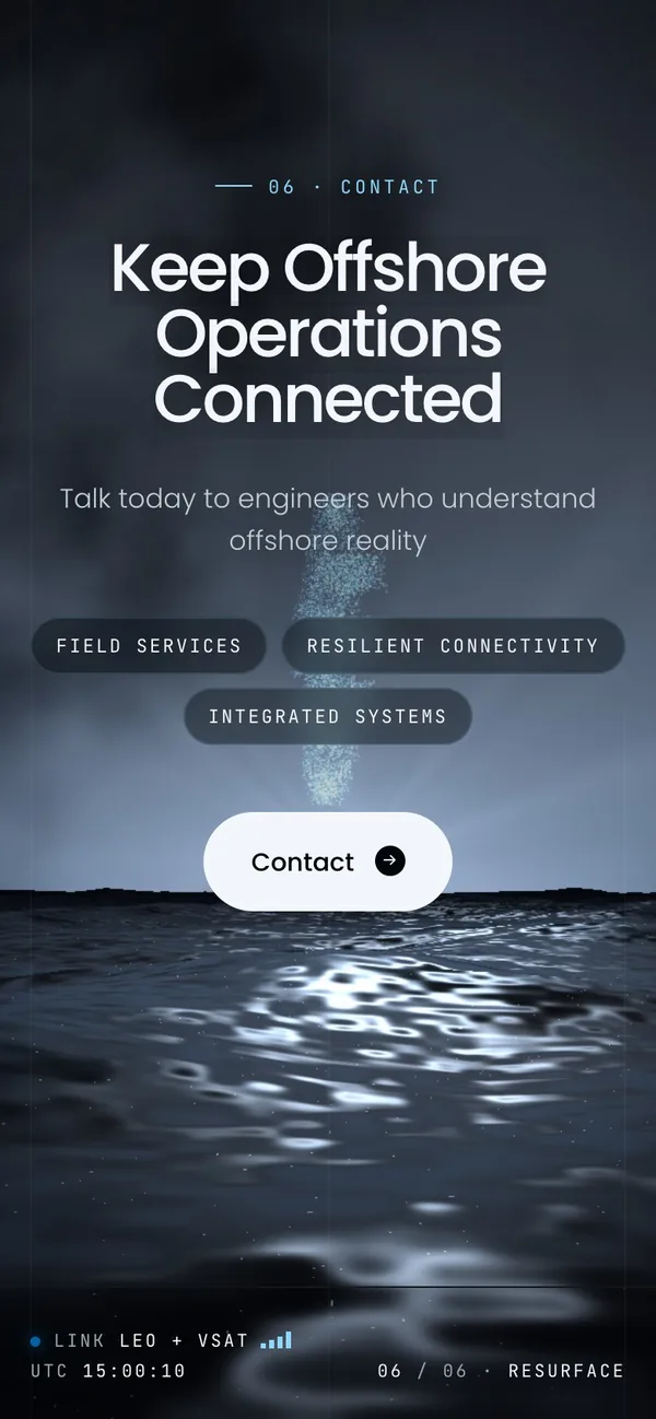 Deepsea Networks website - mobile screen 4