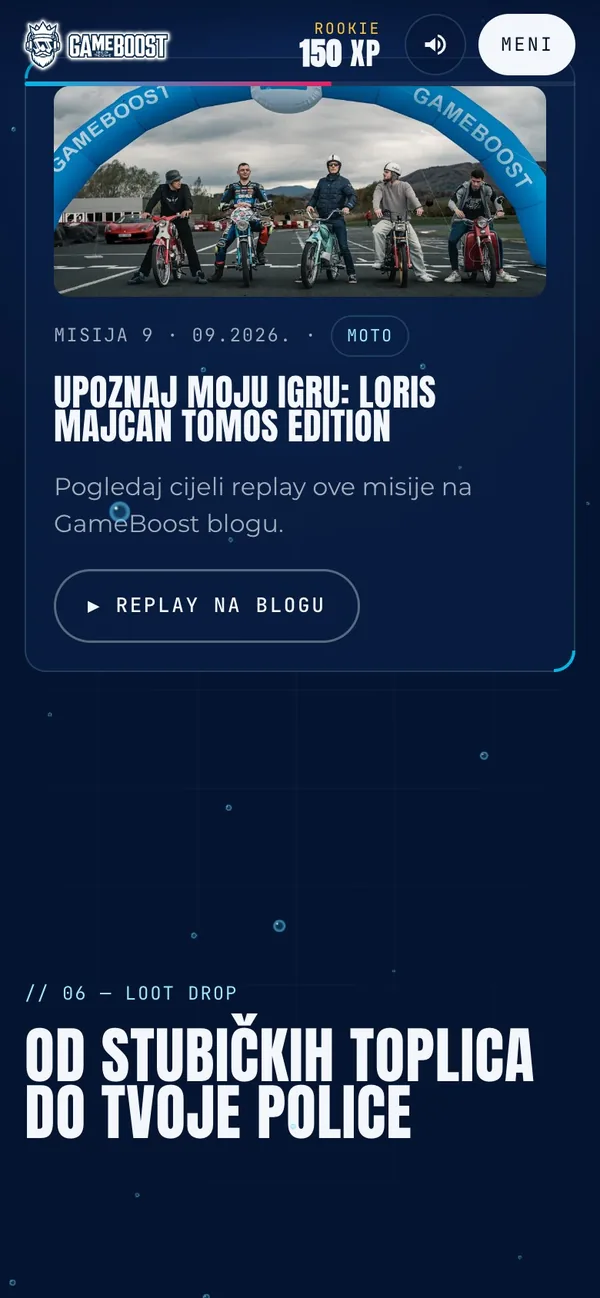 GameBoost Energy website - mobile screen 3