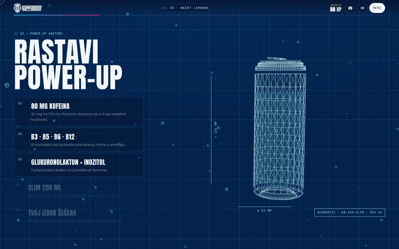 GameBoost Energy website - desktop screen 2