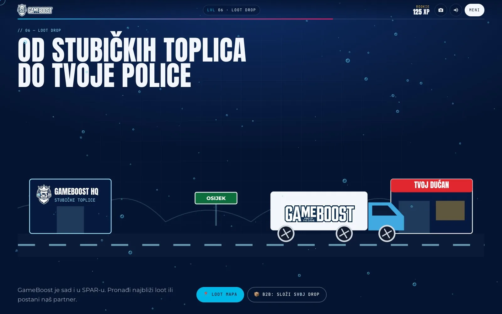 GameBoost Energy website - desktop screen 3