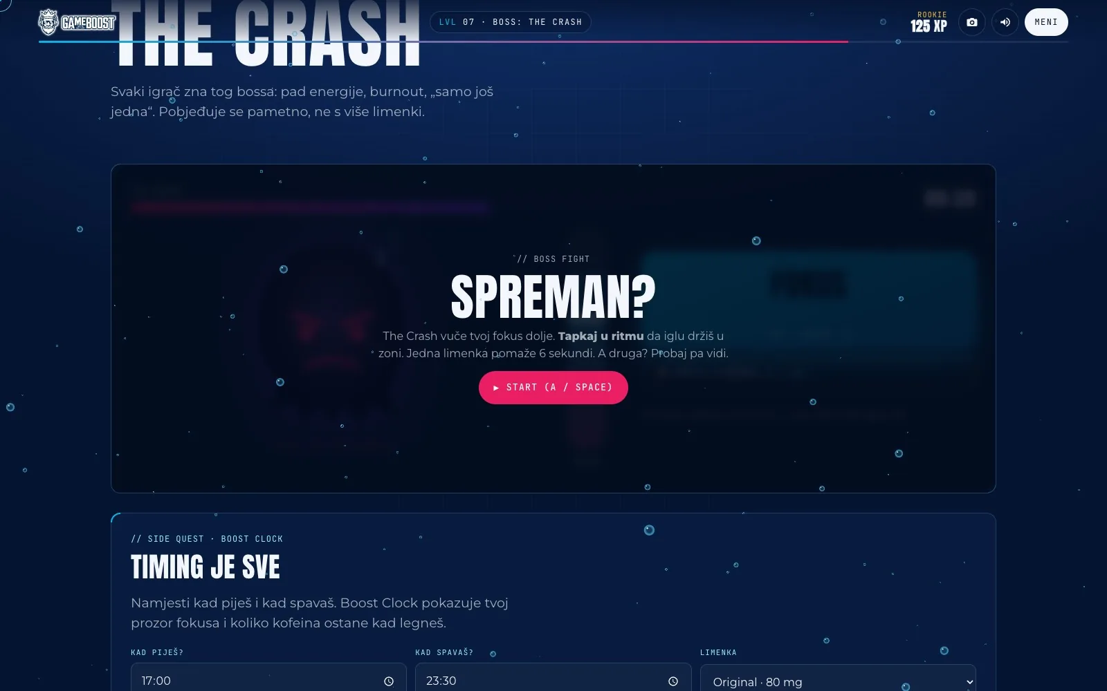GameBoost Energy website - desktop screen 4