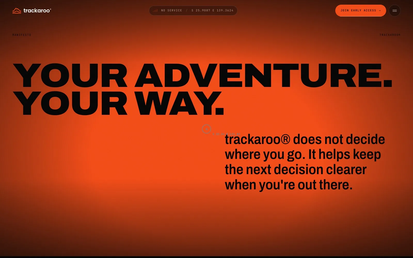 Trackaroo website - desktop screen 4