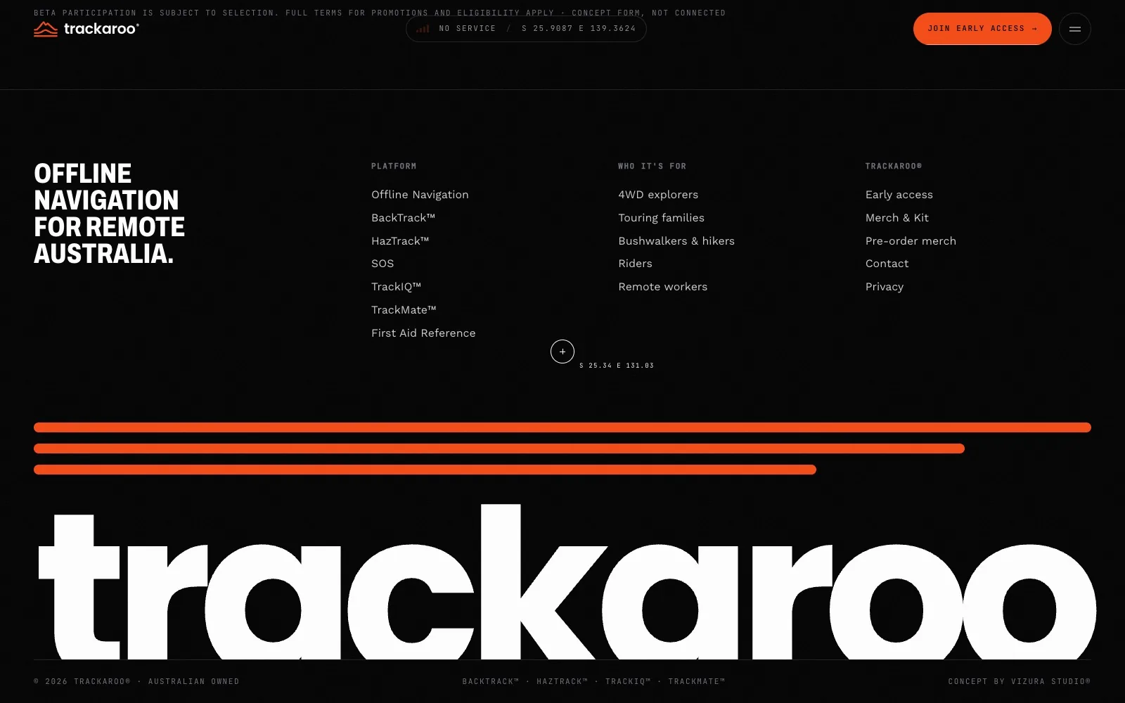 Trackaroo website - desktop screen 5