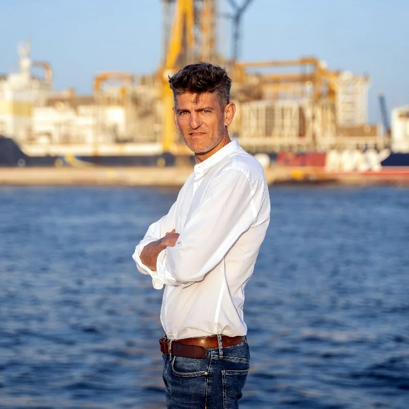 Pierre-Marc Noël, CEO of Deepsea Networks, by the sea